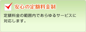 安心の定額料金制